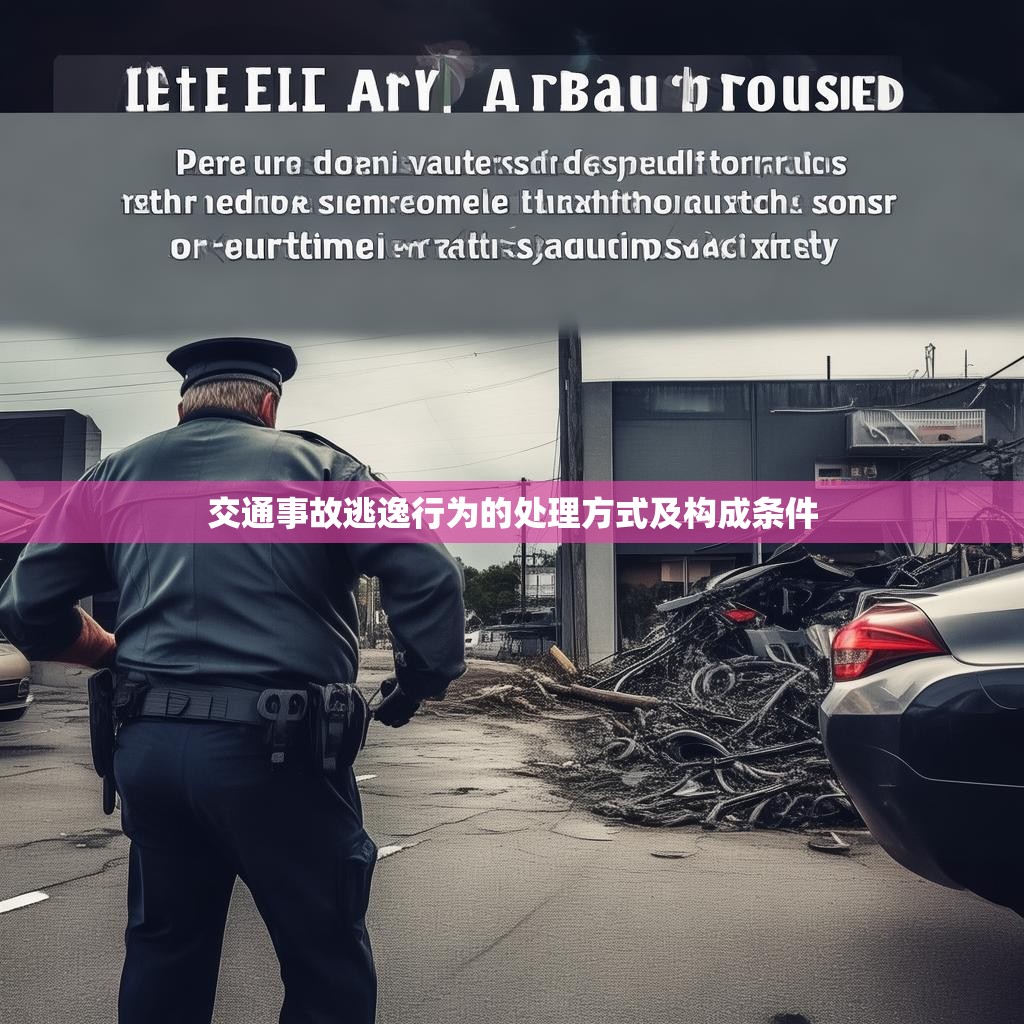 交通事故逃逸行為的處理方式及構(gòu)成條件