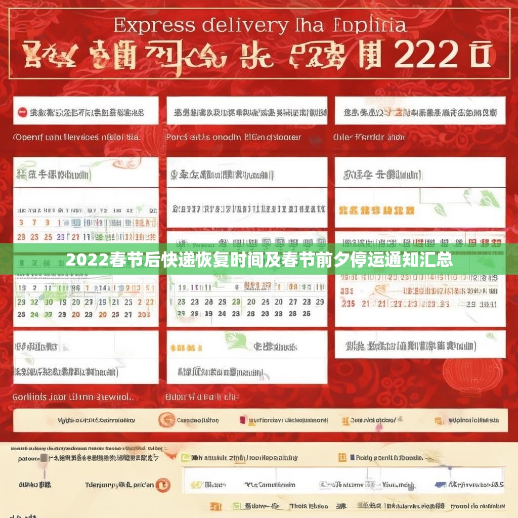 2022春節(jié)后快遞恢復(fù)時(shí)間及春節(jié)前夕停運(yùn)通知匯總