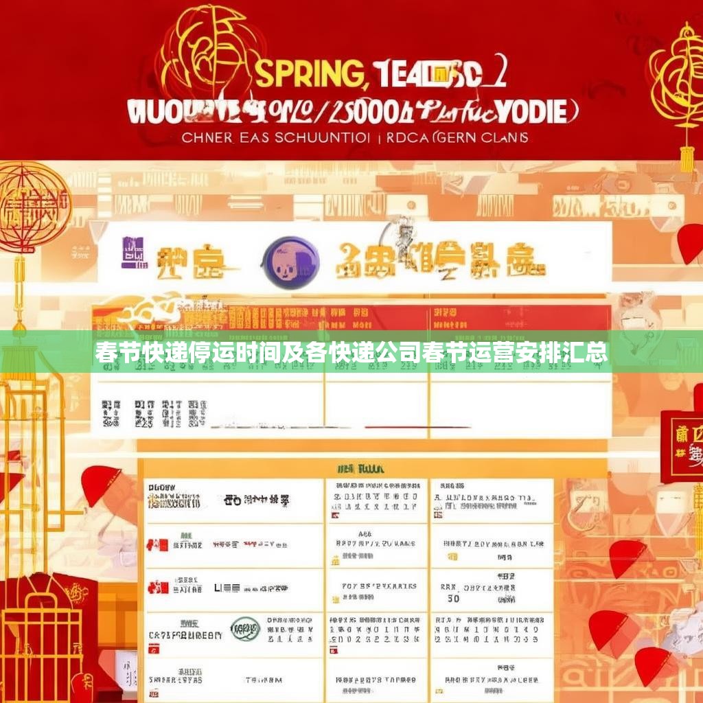 春節(jié)快遞停運時間及各快遞公司春節(jié)運營安排匯總