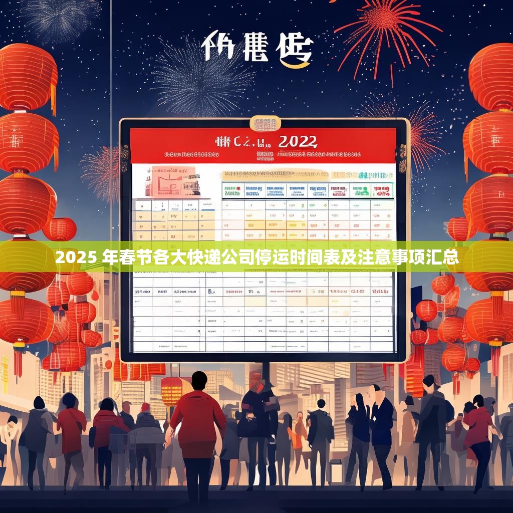 2025 年春節(jié)各大快遞公司停運(yùn)時(shí)間表及注意事項(xiàng)匯總