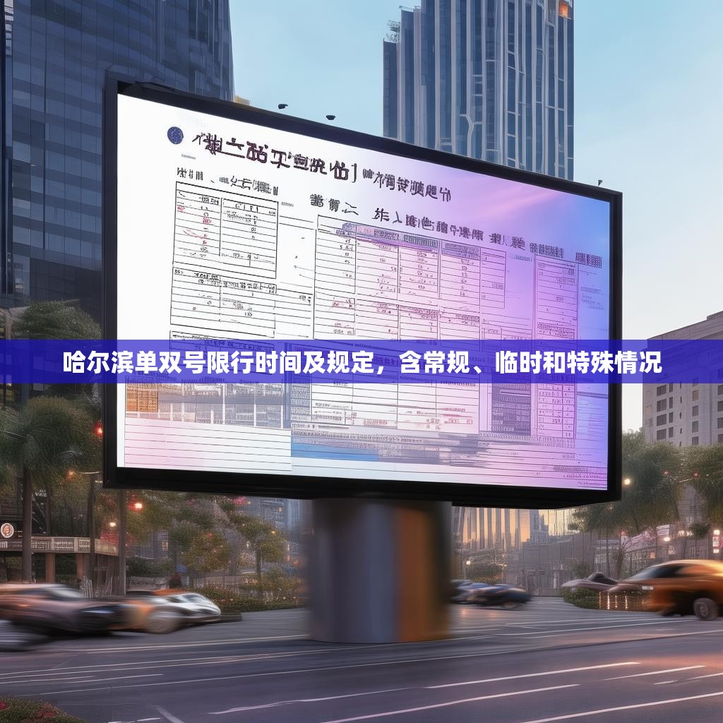 哈爾濱單雙號限行時間及規(guī)定，含常規(guī)、臨時和特殊情況