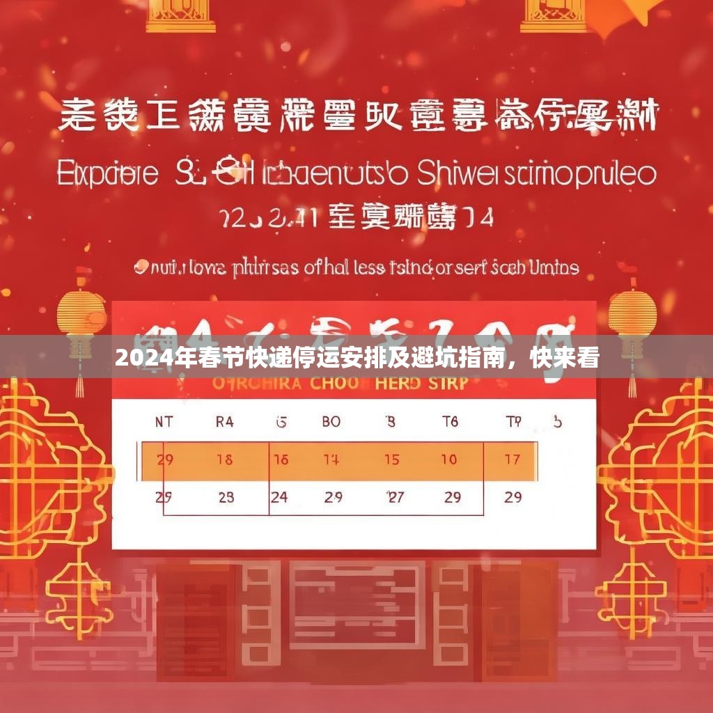 2024年春節(jié)快遞停運(yùn)安排及避坑指南，快來看