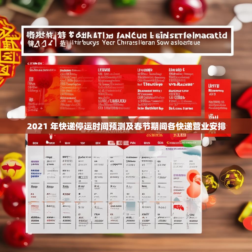 2021 年快遞停運時間預(yù)測及春節(jié)期間各快遞營業(yè)安排