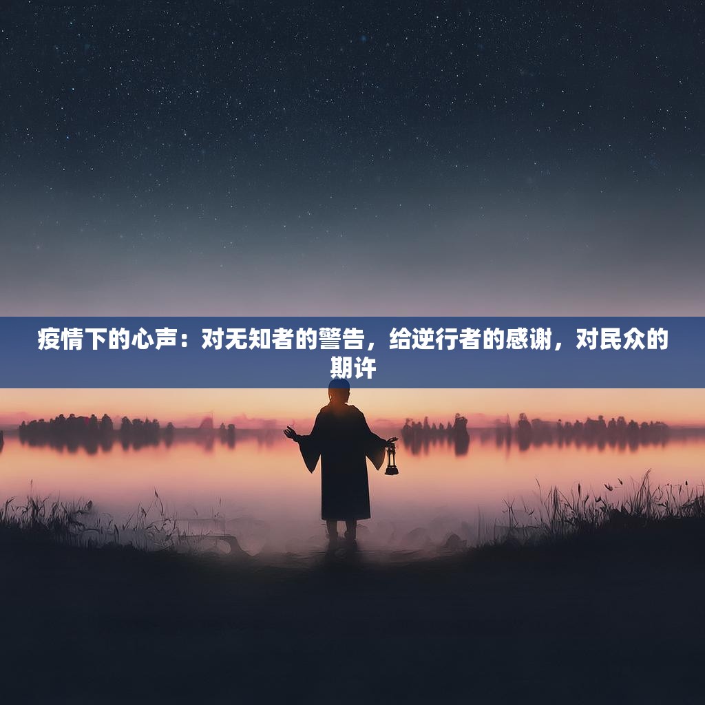 疫情下的心聲：對無知者的警告，給逆行者的感謝，對民眾的期許