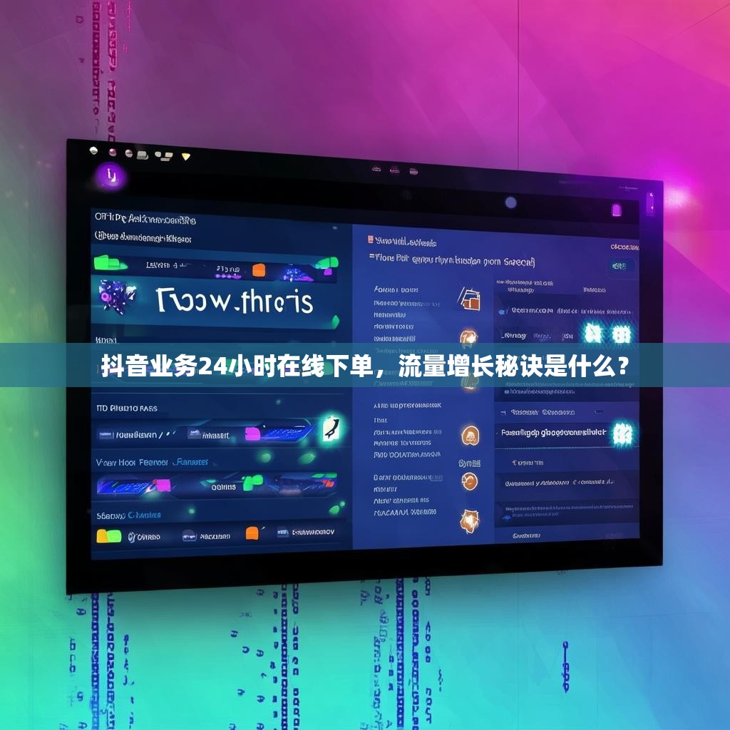 抖音業(yè)務24小時在線下單，流量增長秘訣是什么？
