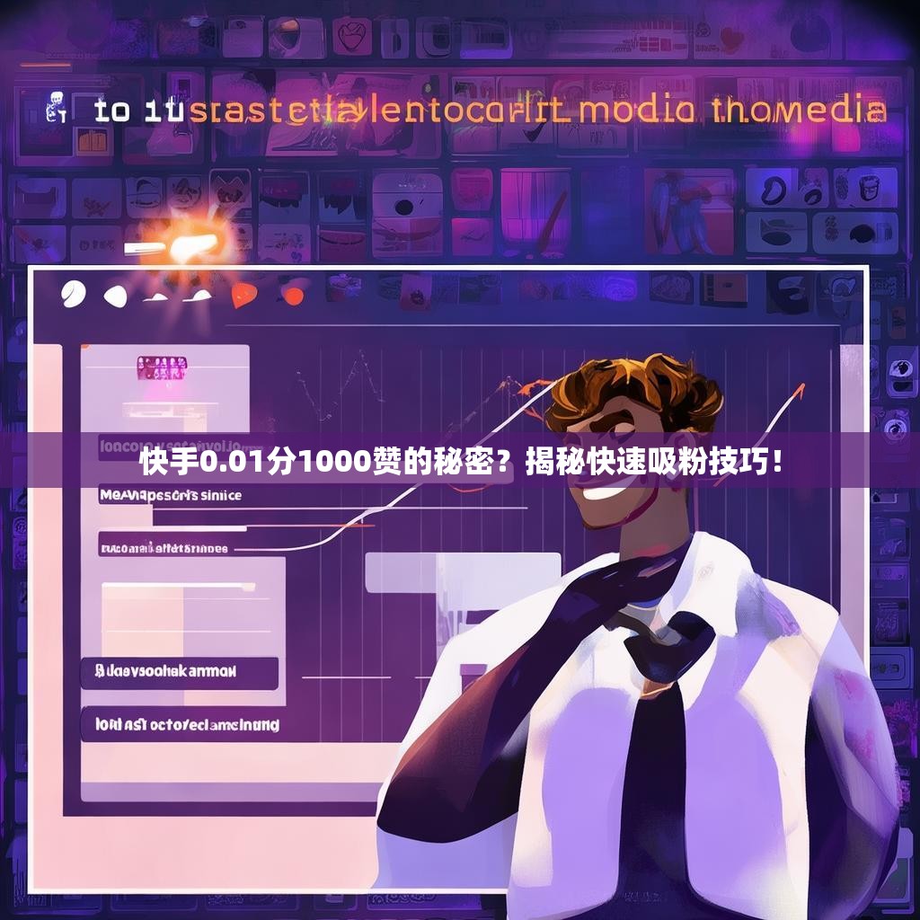 快手0.01分1000贊的秘密？揭秘快速吸粉技巧！