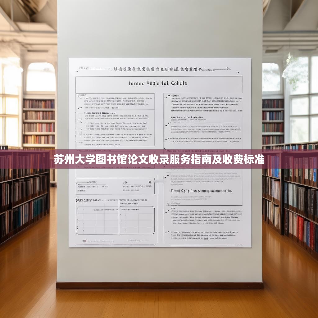 蘇州大學圖書館論文收錄服務指南及收費標準