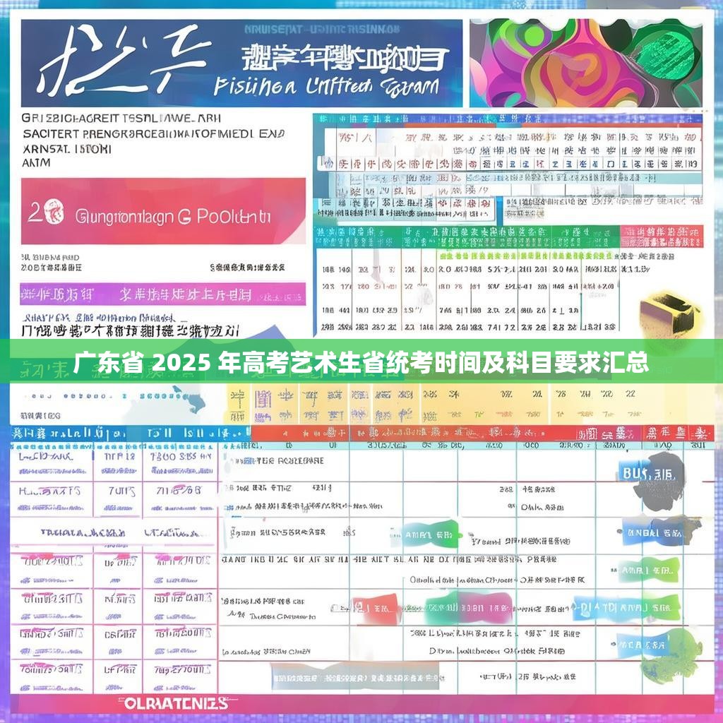廣東省 2025 年高考藝術生省統(tǒng)考時間及科目要求匯總
