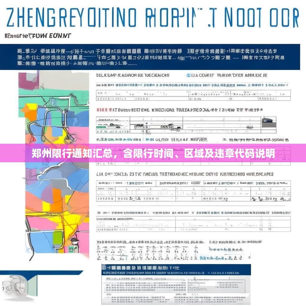 鄭州限行通知匯總，含限行時(shí)間、區(qū)域及違章代碼說明