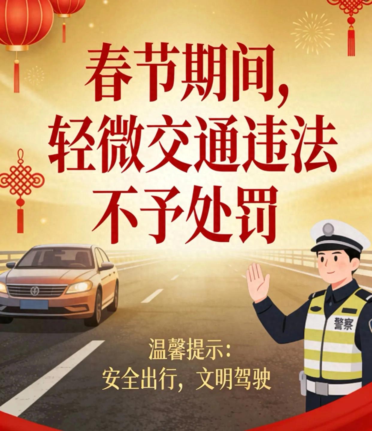 2026 春節(jié)交通管理通告，輕微違章不罰，嚴(yán)重違法必究