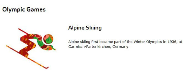 索契冬奧會高山滑雪比賽項(xiàng)目設(shè)置及起源發(fā)展介紹